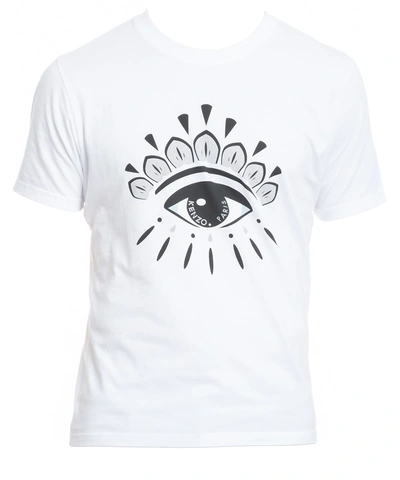 Kenzo Men&#39;s  White/black Cotton T-shirt'