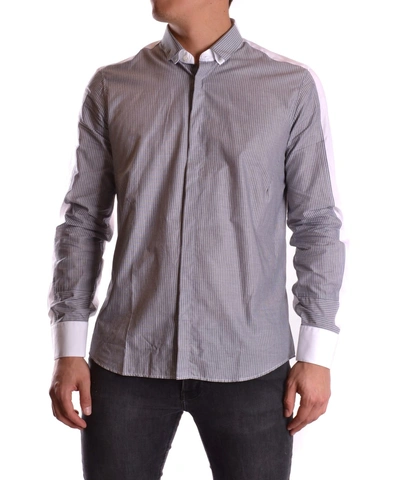 Neil Barrett Men's  Grey Cotton Shirt