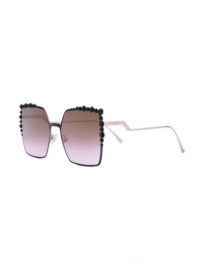 Shop Fendi Can Eye Sunglasses In Black