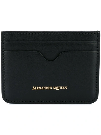 Alexander Mcqueen Black Leather Card Holder