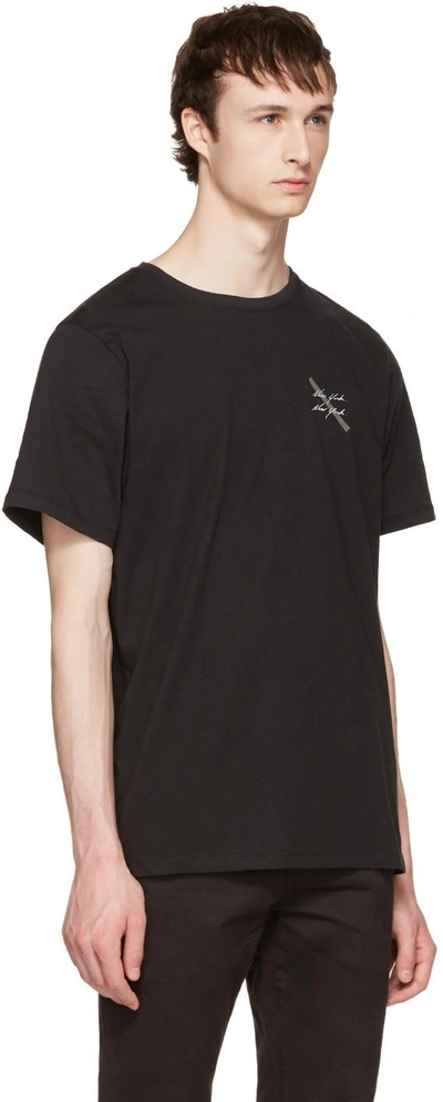 Shop Saturdays Surf Nyc Black 'new York' Script T-shirt