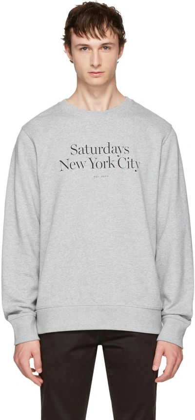 Shop Saturdays Surf Nyc Grey Bowery Miller Standard Sweatshirt