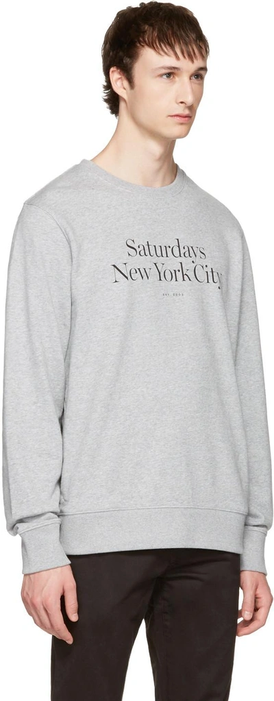 Shop Saturdays Surf Nyc Grey Bowery Miller Standard Sweatshirt