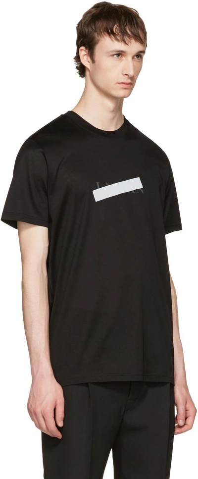 Shop Lanvin Black Logo T-shirt In 10 Black