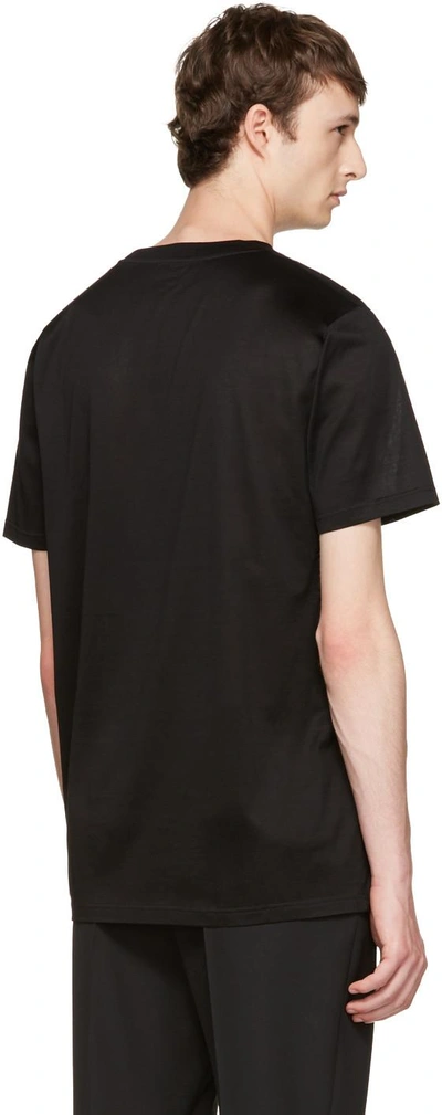 Shop Lanvin Black Logo T-shirt In 10 Black