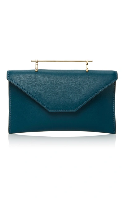 M2malletier Annabelle Clutch Bag With Chain Strap In Blue