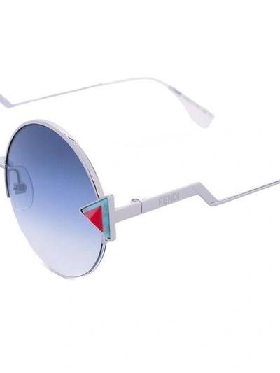Shop Fendi Eyewear 'rainbow' Sunglasses - Metallic