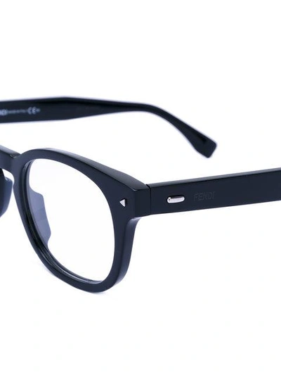 Shop Fendi Eyewear Round-frame Glasses - Black