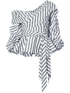 JOHANNA ORTIZ striped one shoulder blouse,DRYCLEANONLY