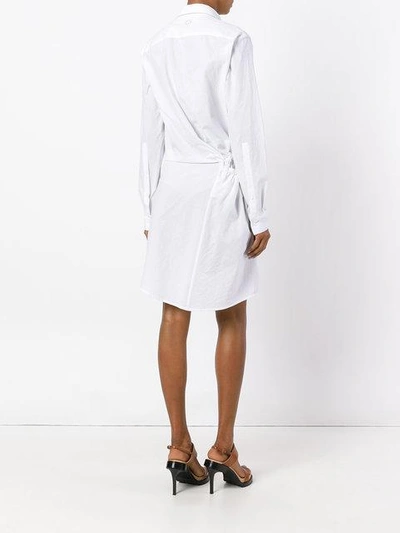 Shop A.f.vandevorst Drawstring Detail Shirt Dress - White