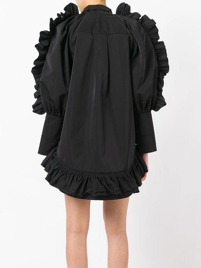 Shop Ellery Ruffle Hem Mini Dress - Black
