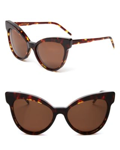 Wildfox Grand Dame Exaggerated Cat Eye Sunglasses, 58mm In Tokyo Tortoise/brown