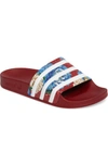 Adidas Originals Adidas Women's Adilette Slide Sandals From Finish Line In Power Red/ White