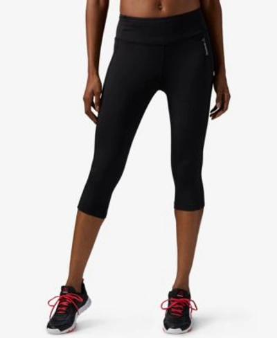 Reebok Workout-ready Playdry Cropped Leggings In Black