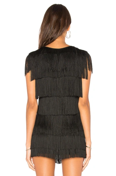 Shop Norma Kamali Fringe Tee In Black