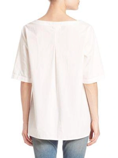 Shop Rag & Bone Cotton Lace-up Top In White