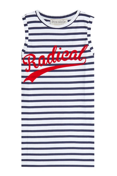 Etre Cecile Printed Cotton Tank In Stripes