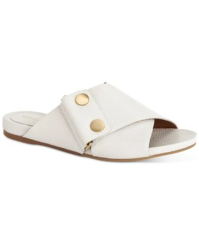 Calvin Klein Women&#039;s Pamice Flat Sandals In White