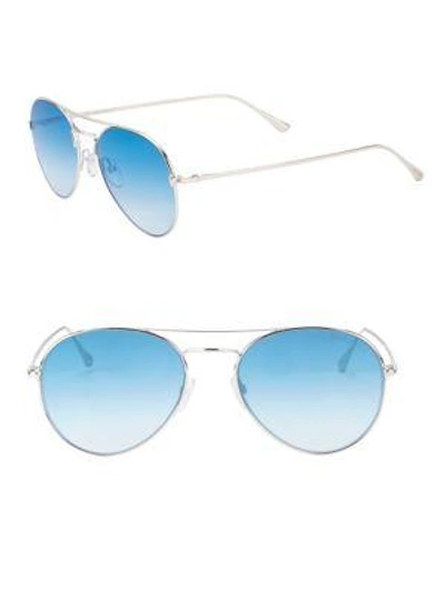 Shop Tom Ford 55mm Ace Aviator Sunglasses In Blue