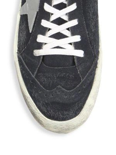 Shop Golden Goose Star Leather Mid-top Trainers In Black