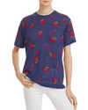 BANNER DAY CHERRY EMBROIDERED TEE,CHERRIES
