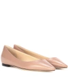 JIMMY CHOO ROMY FLAT LEATHER BALLERINAS,P00265284