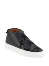 GIVENCHY Printed Leather Slip-On Sneakers,0400094863484