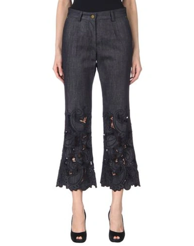 Alberta Ferretti Denim Pants In Blue