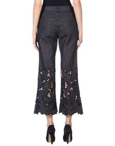 Shop Alberta Ferretti Denim Pants In Blue