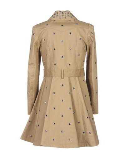 Shop Red Valentino Belted Coats In Khaki
