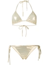 FAITH CONNEXION glossy effect bikini set,HANDWASH