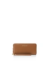 Michael Michael Kors Flat Multi-function Large Leather Smartphone Wristlet In Luggage/gold