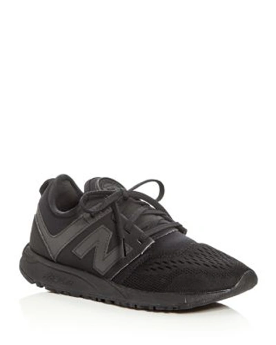 Shop New Balance Women's 247 Lace Up Sneakers In Black