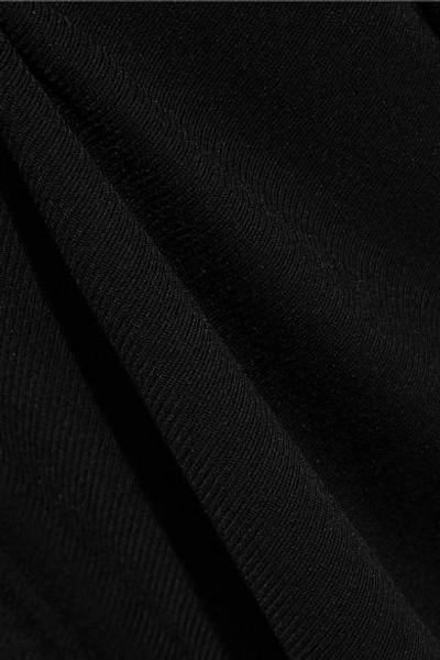 Shop Bassike Stretch-twill Culottes In Black