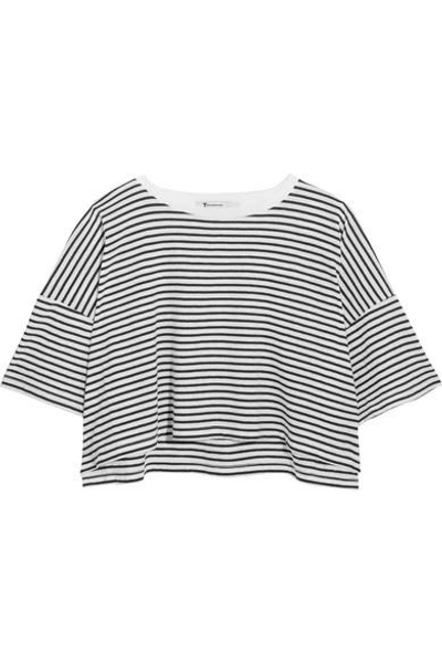 Shop Alexander Wang T Striped Cotton-jersey T-shirt