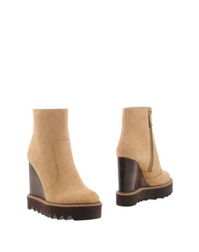 Stella Mccartney Ankle Boot In Camel