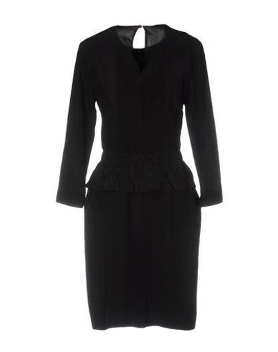 Shop Miu Miu Knee-length Dress In Black