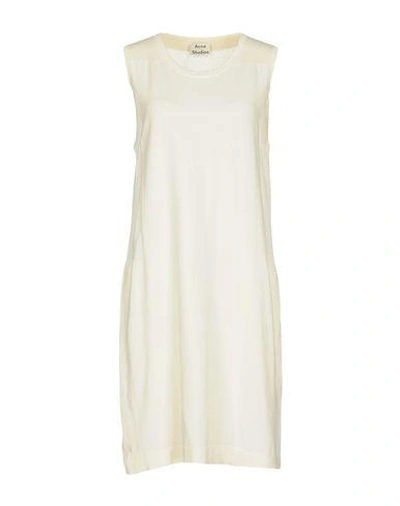 Acne Studios Short Dress In Ivory