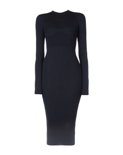 Victoria Beckham 3/4 Length Dress In 다크 블루