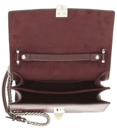 Shop Fendi Kan I Small Leather Shoulder Bag In Lordeaux