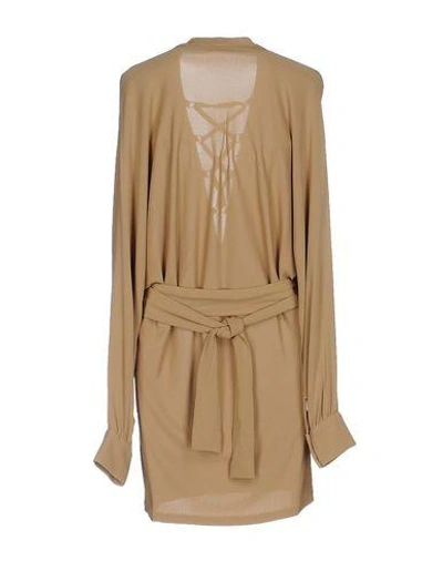 Shop Balmain Short Dress In Beige