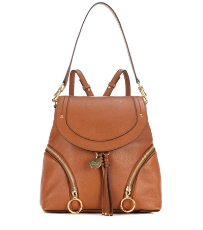 Shop See By Chloé Leather Backpack In Caramelo