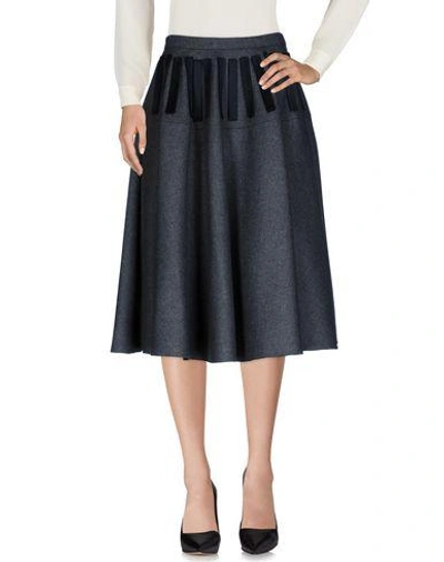 Shop Rochas 3/4 Length Skirts In Grey