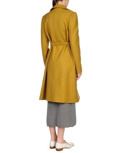 Shop Rochas Coat In Military Green