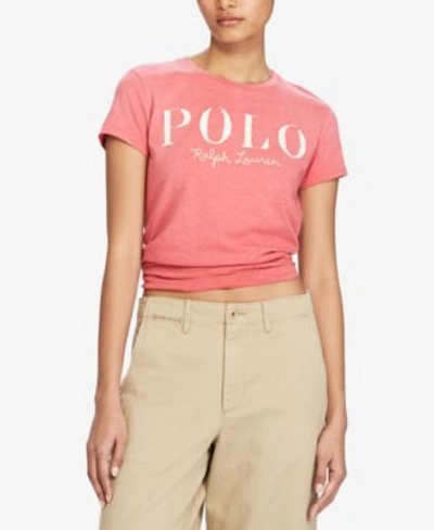 Polo Ralph Lauren Logo Cotton T-shirt In Sun Red
