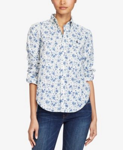 Polo Ralph Lauren Boyfriend Fit Floral-print Cotton Shirt In Monica Floral Print