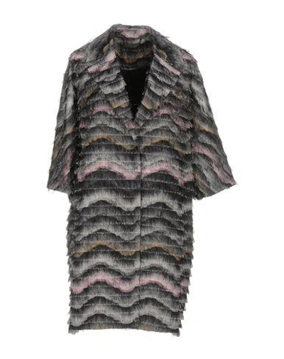 Shop Diane Von Furstenberg Full-length Jacket In Lead