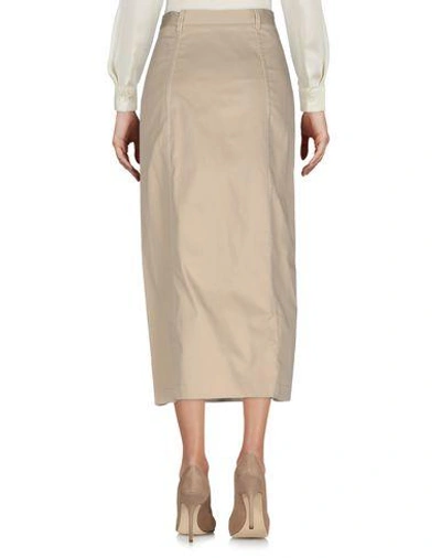 Shop Prada 3/4 Length Skirts In Beige