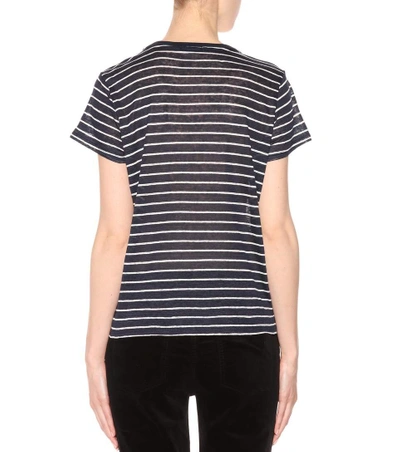 Shop Atm Anthony Thomas Melillo Striped Linen T-shirt