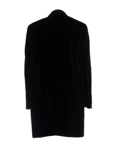 Shop Dolce & Gabbana Man Overcoat & Trench Coat Black Size 40 Cotton, Silk, Polyester